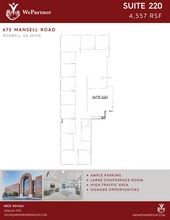 695 Mansell Rd, Roswell, GA à louer Plan d’étage- Image 1 de 1
