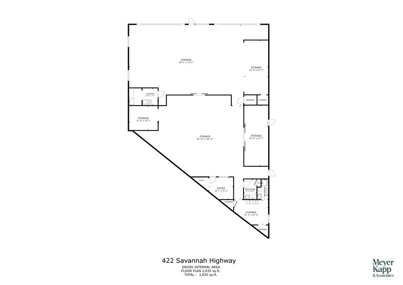 422 Savannah Hwy, Charleston, SC à louer - Plan d’étage - Image 2 de 4