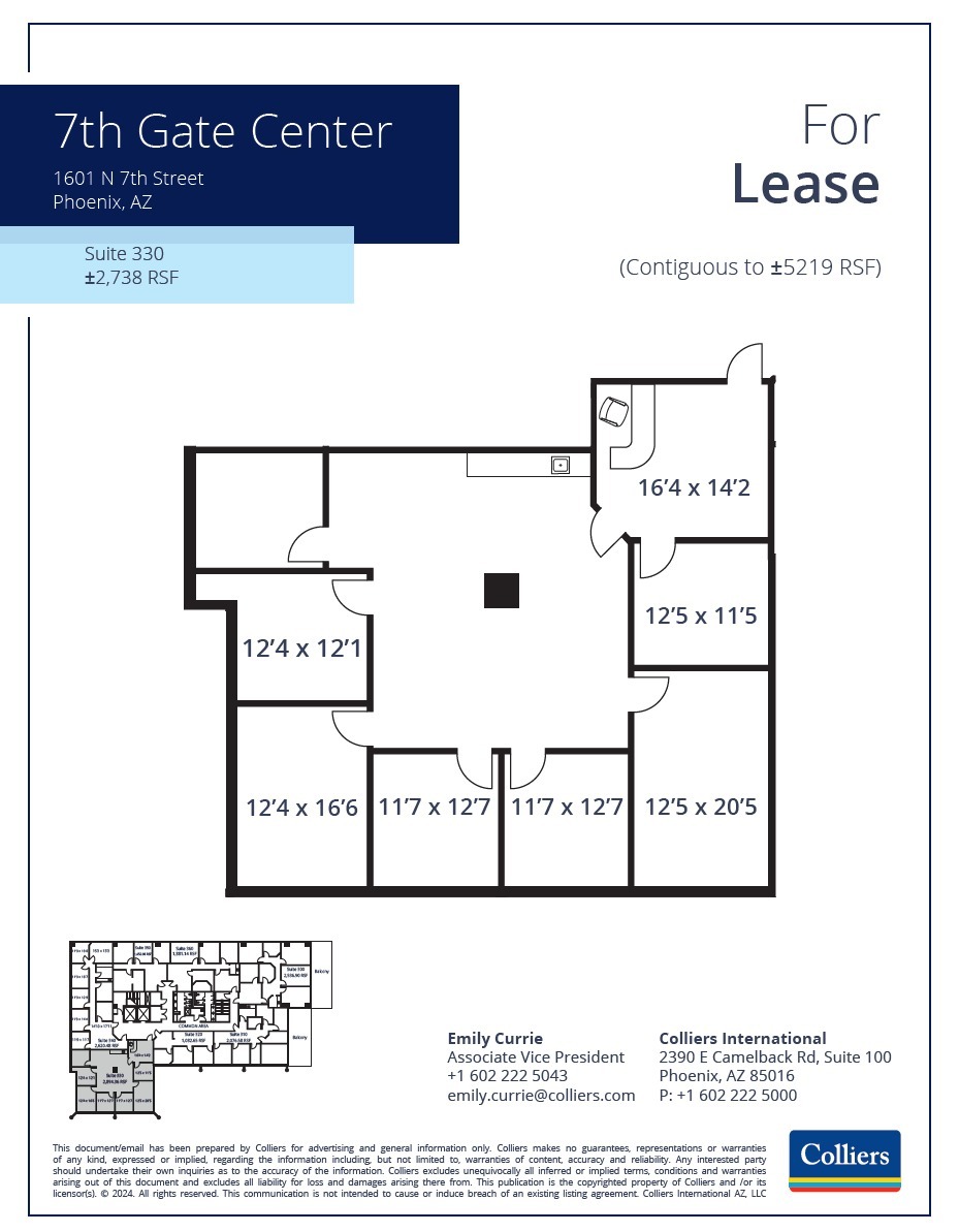 1601 N 7th St, Phoenix, AZ for lease Floor Plan- Image 1 of 2