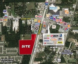 US 59 & Ford Rd, Porter, TX - AÉRIEN  Vue de la carte