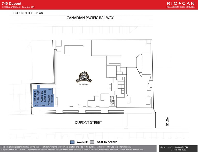 740 Dupont St, Toronto, ON à vendre - Plan de site - Image 1 de 1