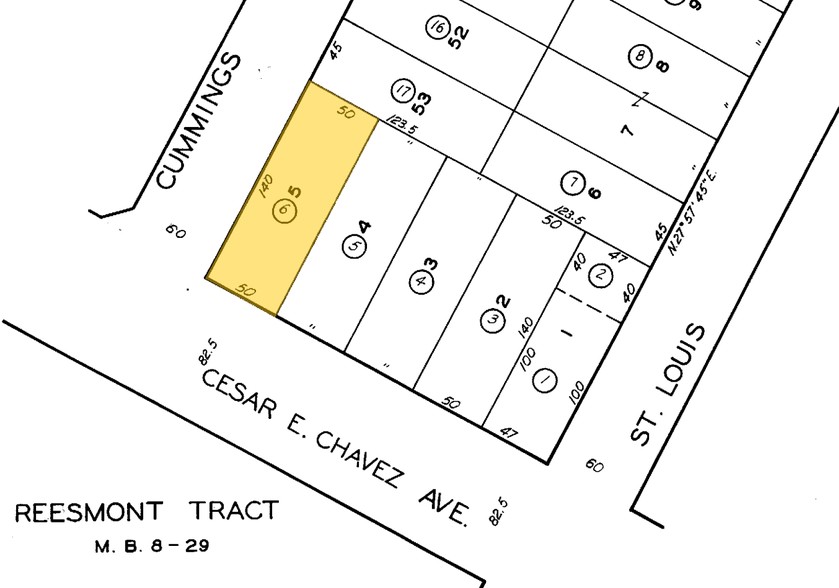 2031-2035 E Cesar E Chavez Blvd, Boyle Heights, CA à vendre - Plan cadastral - Image 2 de 3