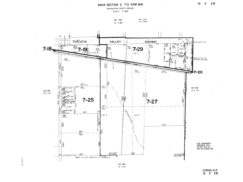 33930 SW Tualatin Valley Hwy, Cornelius, OR for sale - Plat Map - Image 3 of 3