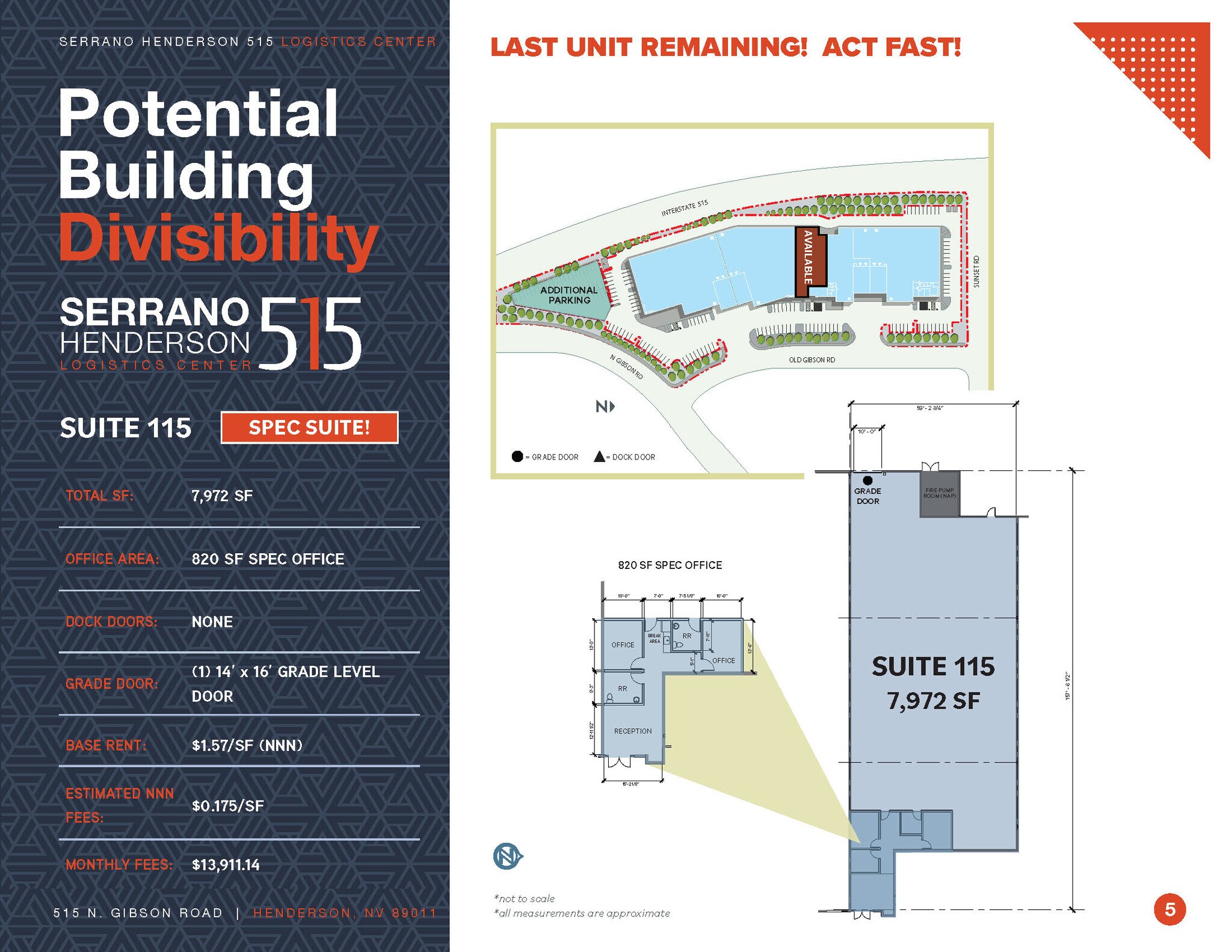515 N Gibson Rd, Henderson, NV à louer Plan d’étage- Image 1 de 1