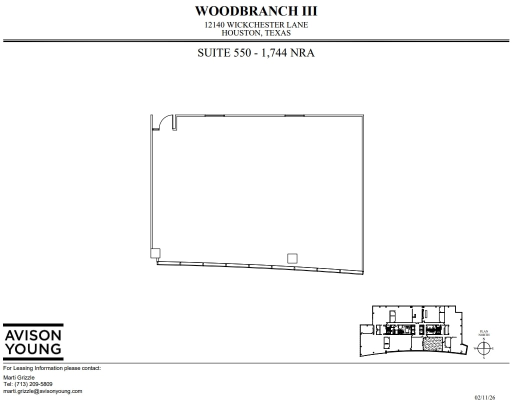 12140 Wickchester Ln, Houston, TX à louer Plan d’étage- Image 1 de 2
