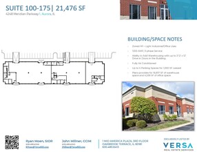 4222-4248 Meridian Pky, Aurora, IL à louer Plan d’étage- Image 2 de 3