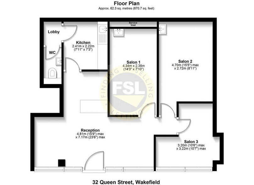32 Queen St, Wakefield à vendre - Plan d’étage - Image 2 de 3