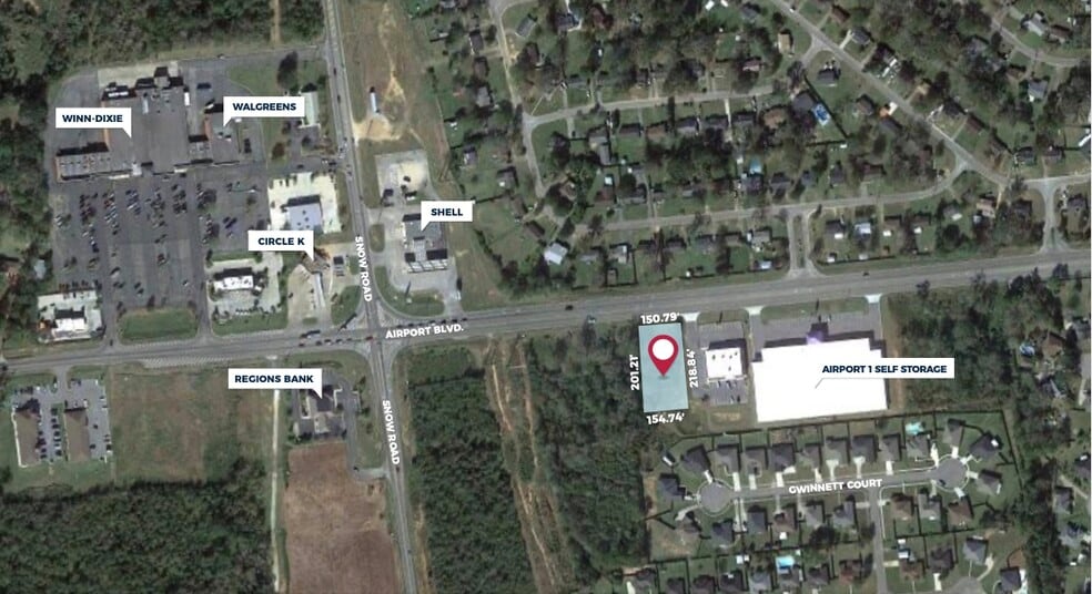 9753 Airport Blvd, Mobile, AL à vendre - Aérien - Image 1 de 1