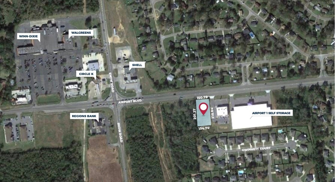 9753 Airport Blvd, Mobile, AL for sale Aerial- Image 1 of 2
