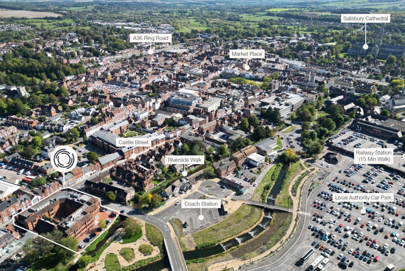 123 Castle St, Salisbury for lease - Aerial - Image 2 of 19