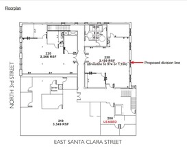 101-115 E Santa Clara St, San Jose, CA à louer Plan d  tage- Image 1 de 1