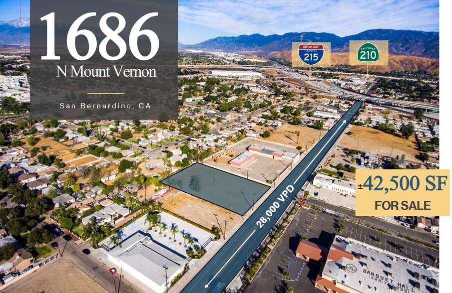 1686 N Mt. Vernon Ave, San Bernardino, CA for sale - Aerial - Image 1 of 2