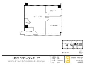 4201 Spring Valley Rd, Dallas, TX à louer Plan de site- Image 2 de 2