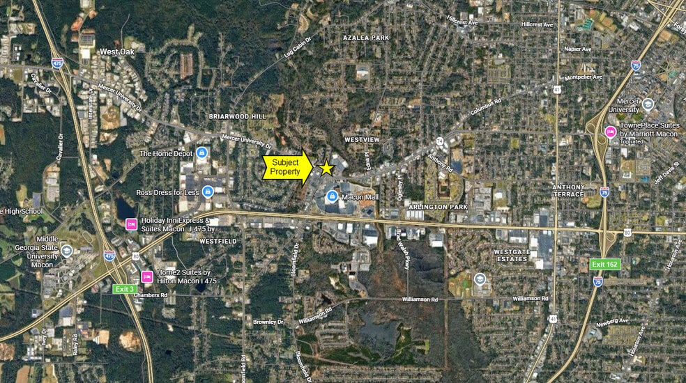 3619 Mercer University Dr, Macon-Bibb, GA for sale - Aerial - Image 3 of 4