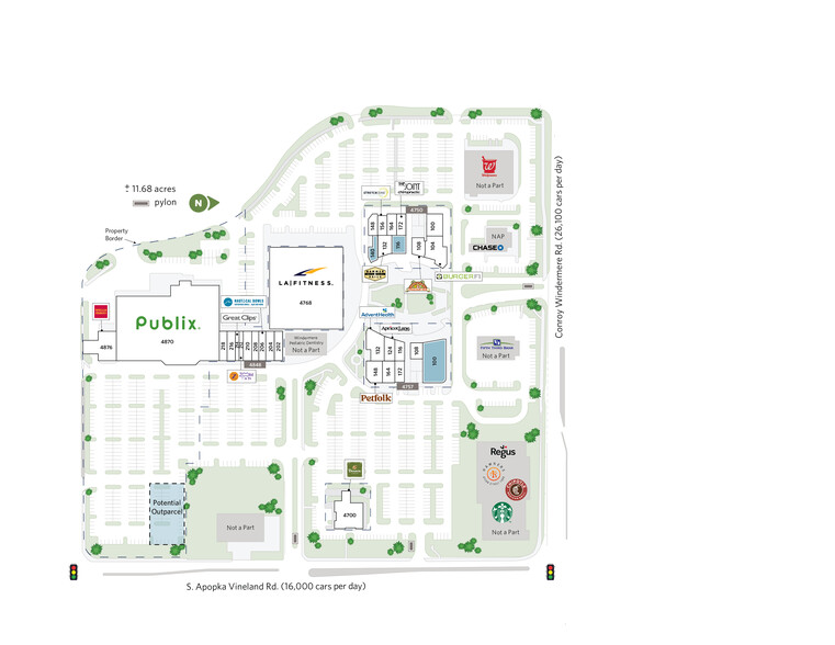 4700-4744 S Apopka Vineland Rd, Orlando, FL for lease - Site Plan - Image 3 of 20