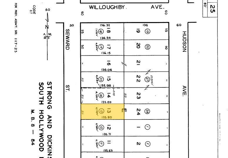 830 Seward St, Los Angeles, CA à louer - Plan cadastral - Image 2 de 5