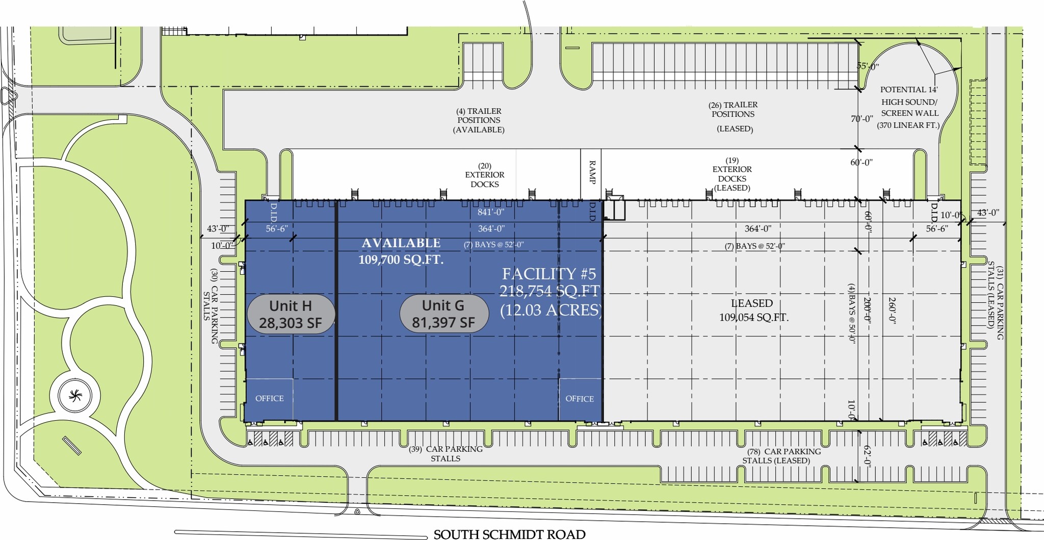 599 S Schmidt Rd, Bolingbrook, IL à louer Plan de site- Image 1 de 1