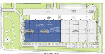 599 S Schmidt Rd, Bolingbrook, IL à louer Plan de site- Image 1 de 1