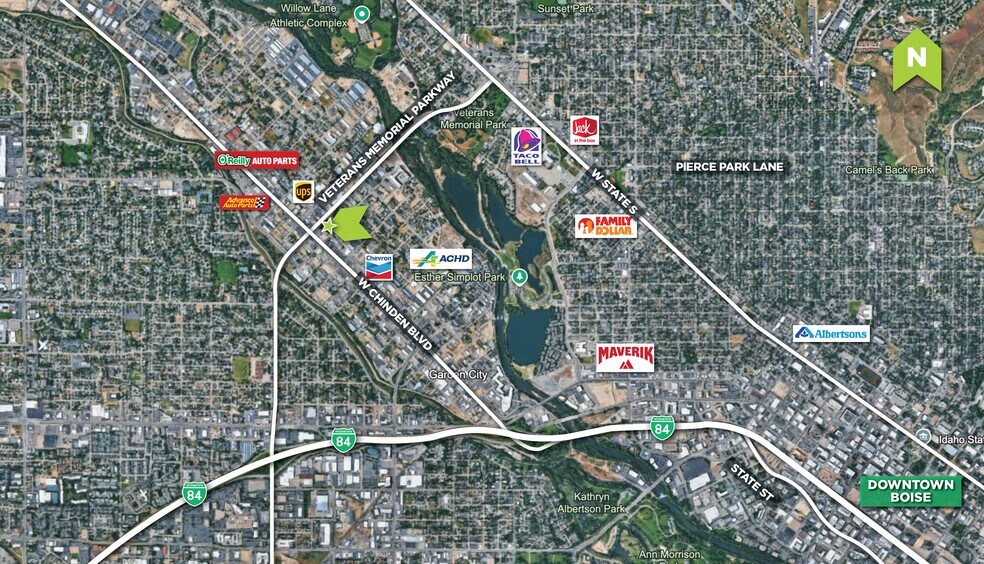 E Veterans Memorial Pky, Garden City, ID à louer - Aérien - Image 3 de 4