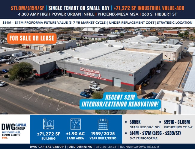 Plus de détails pour 260 S Hibbert St, Mesa, AZ - Industriel à vendre