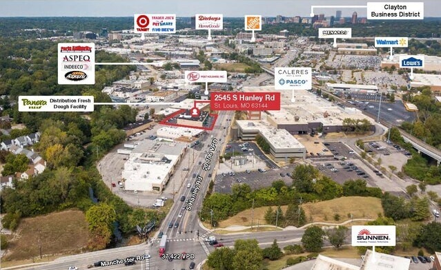 2545-2555 S Hanley Rd, Brentwood, MO for sale - Aerial - Image 3 of 8