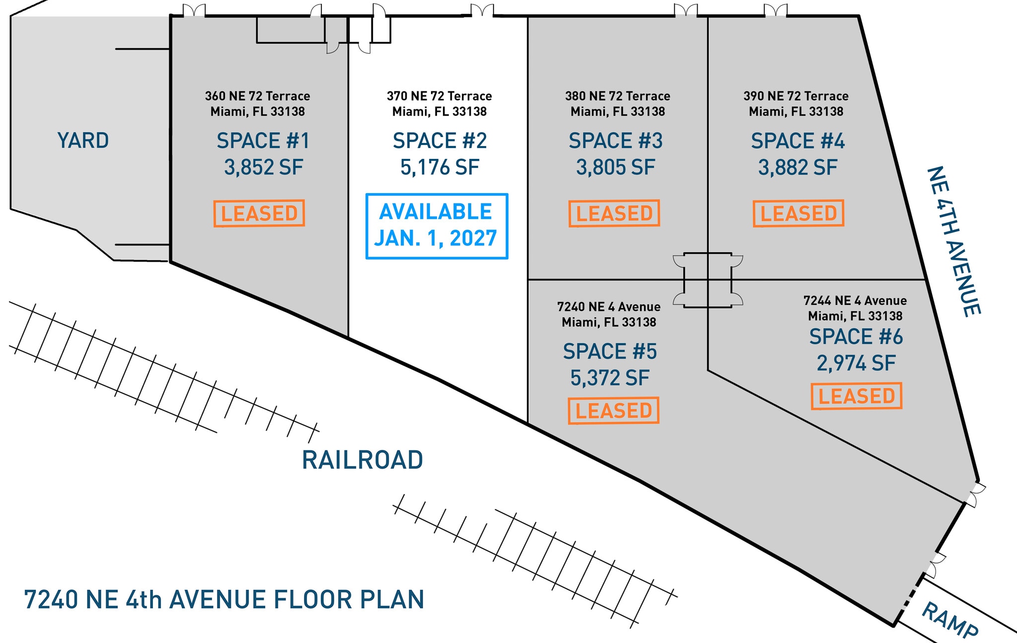 7240 NE 4th Ave, Miami, FL à louer Plan d’étage- Image 1 de 1