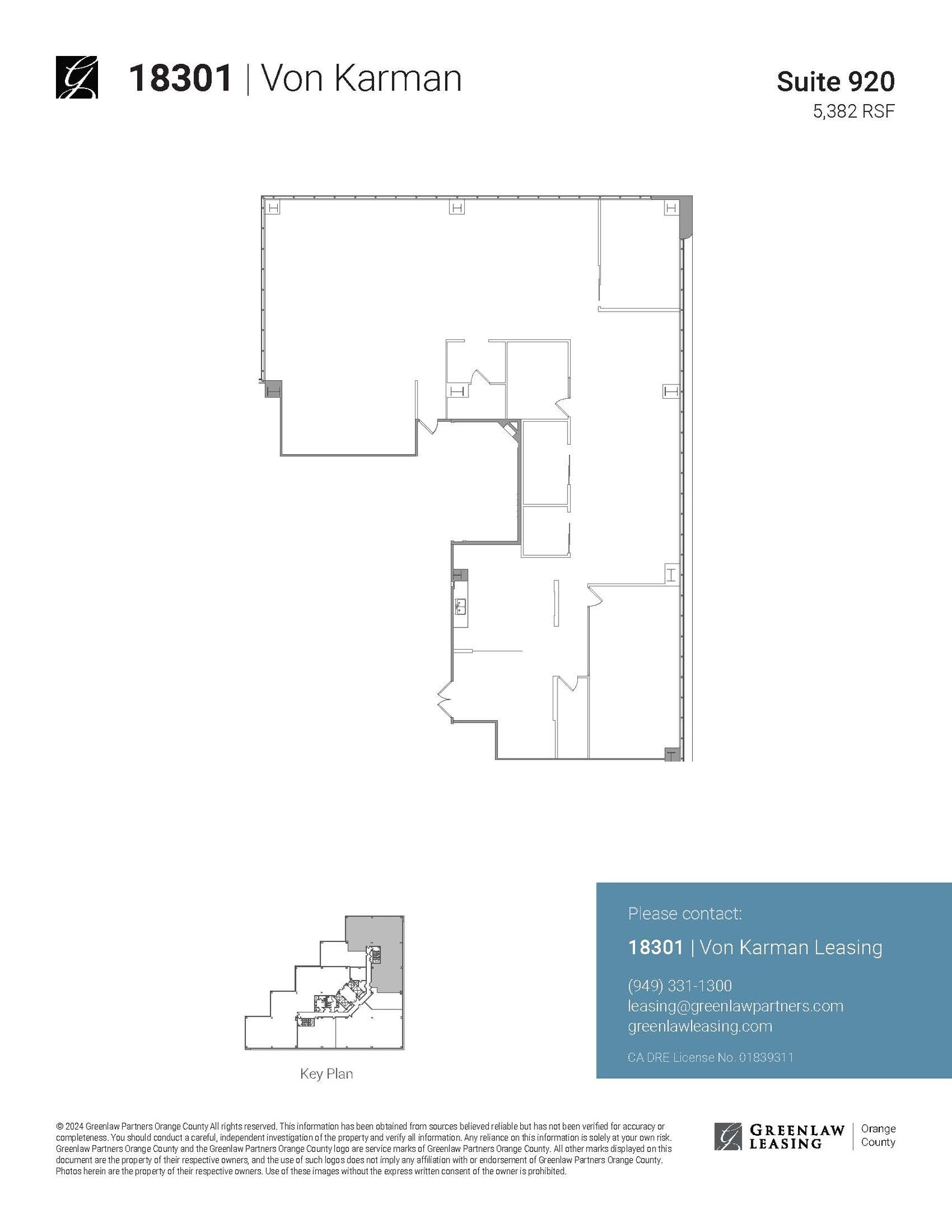 18201 Von Karman Ave, Irvine, CA à louer Plan d’étage- Image 1 de 1