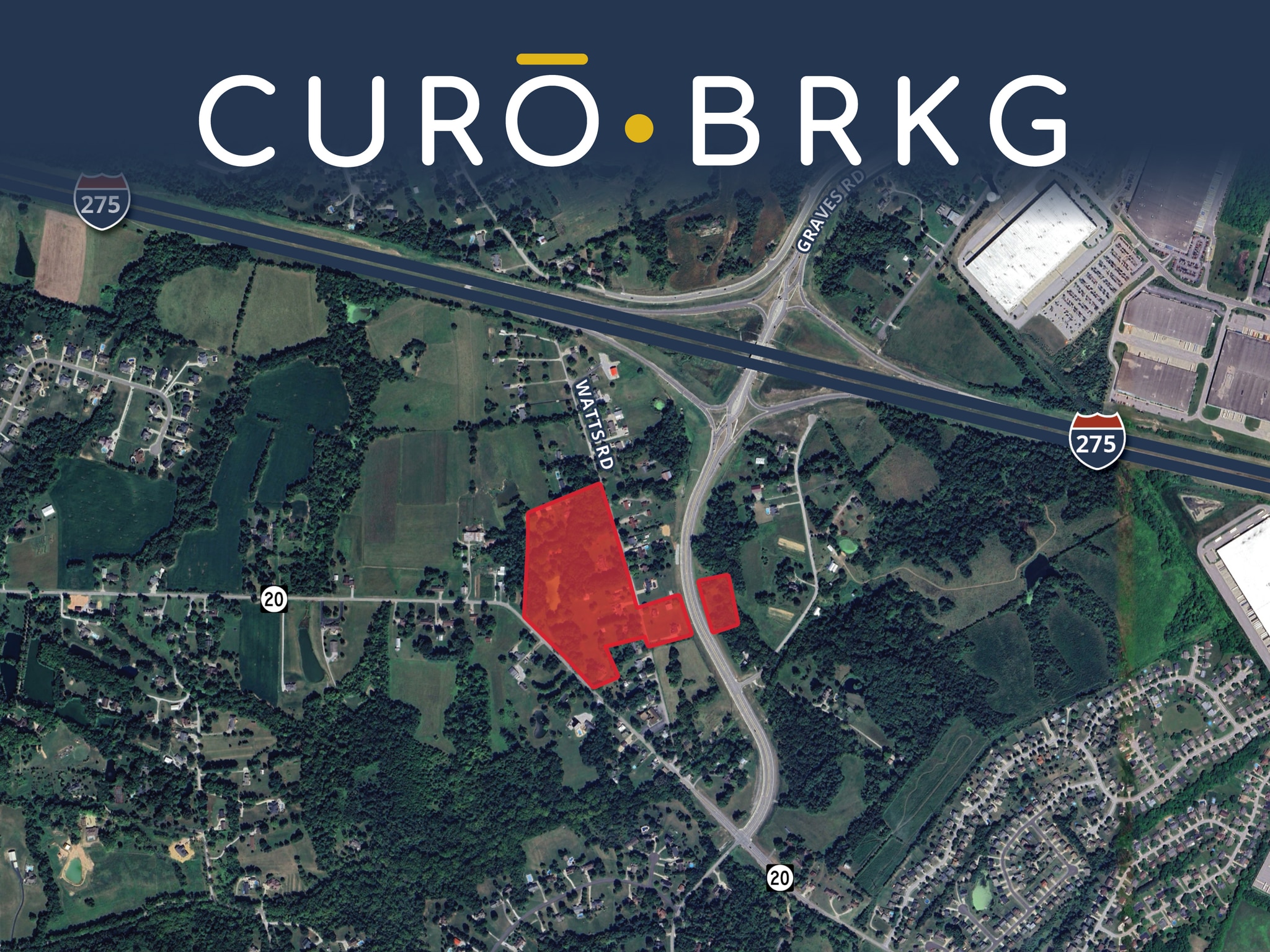 2883 Watts Rd, Hebron, KY for sale Aerial- Image 1 of 3