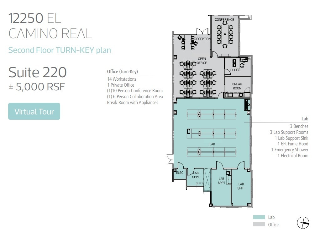 12250 El Camino Real, San Diego, CA à louer Plan d’étage- Image 1 de 1