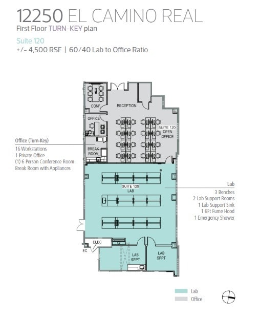 12250 El Camino Real, San Diego, CA à louer Plan d’étage- Image 1 de 1