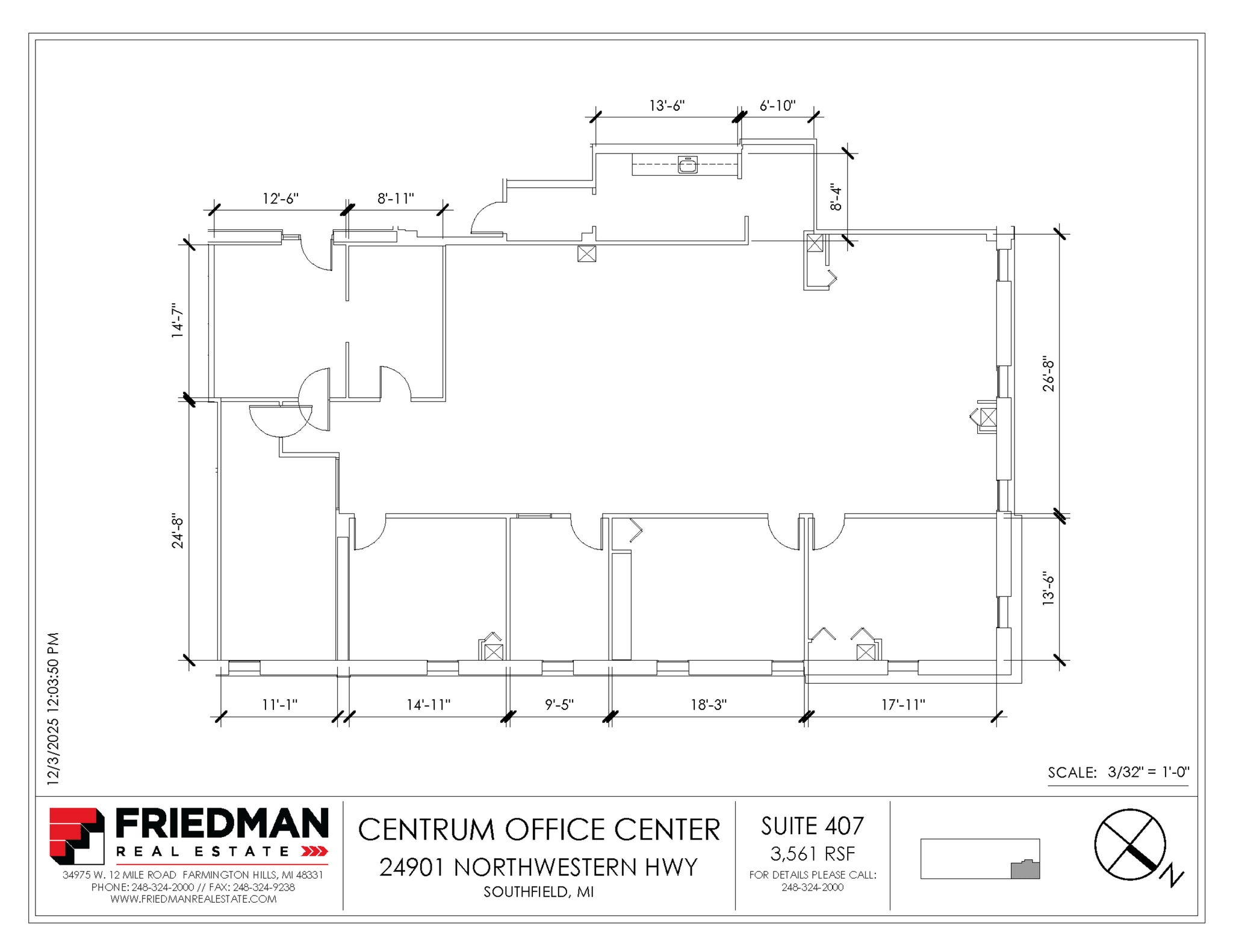 24901 Northwestern Hwy, Southfield, MI for lease Floor Plan- Image 1 of 1