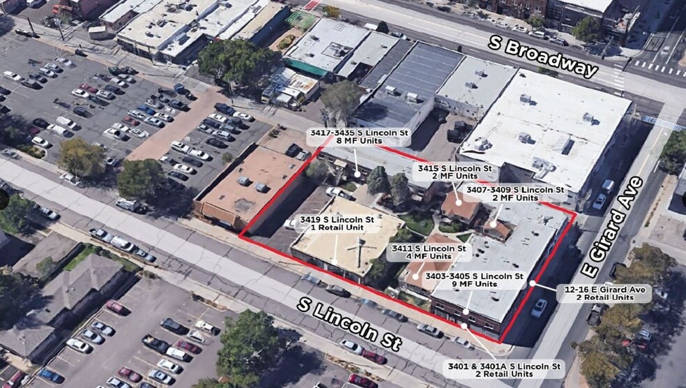 3401-3435 S Lincoln St, Englewood, CO for lease - Aerial - Image 2 of 36