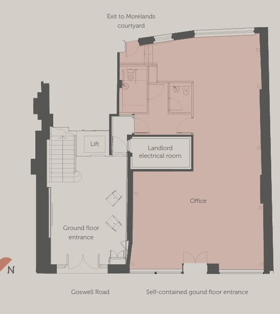 80 Goswell Rd, London for lease Floor Plan- Image 1 of 5