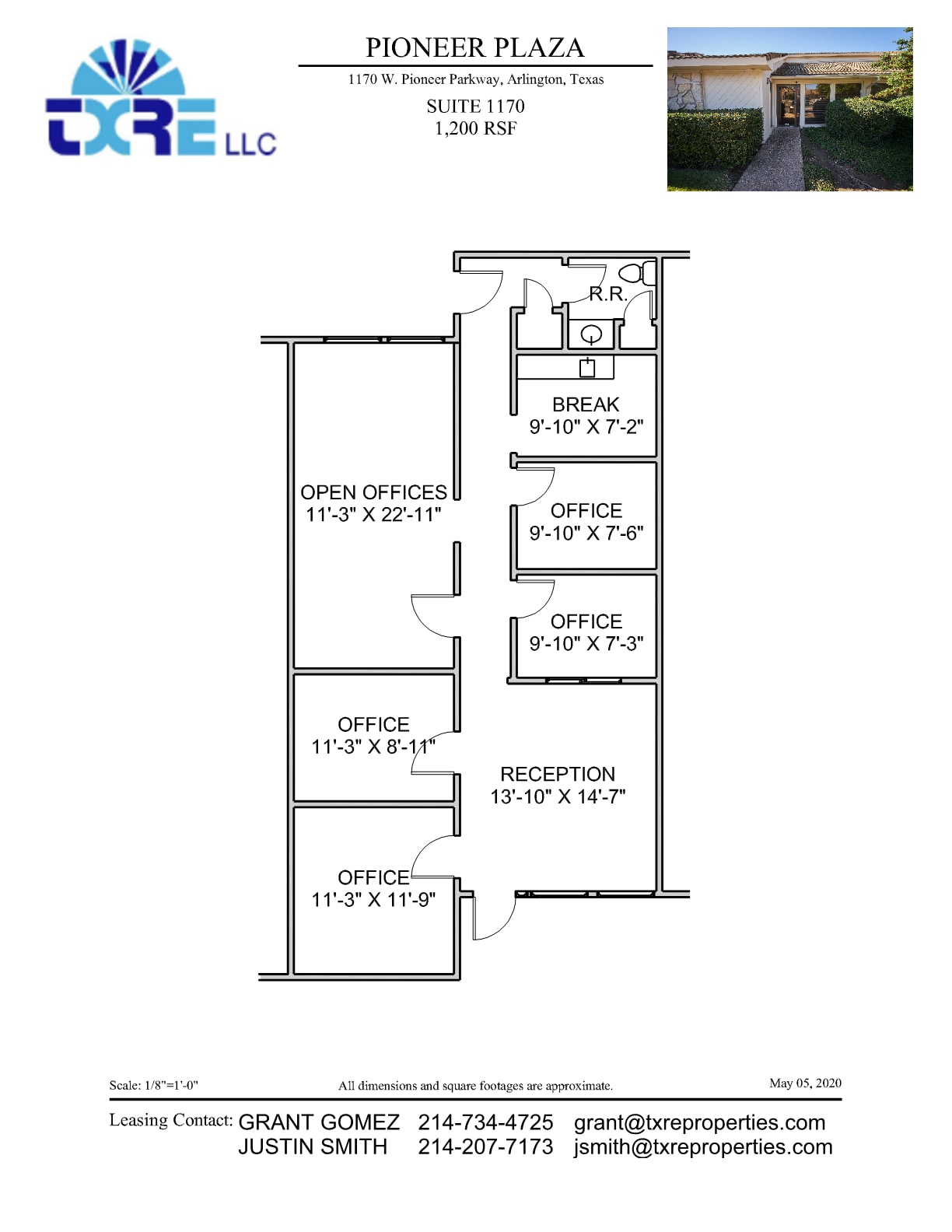 1180-1194 W Pioneer Pky, Arlington, TX à louer Plan d’étage- Image 1 de 1