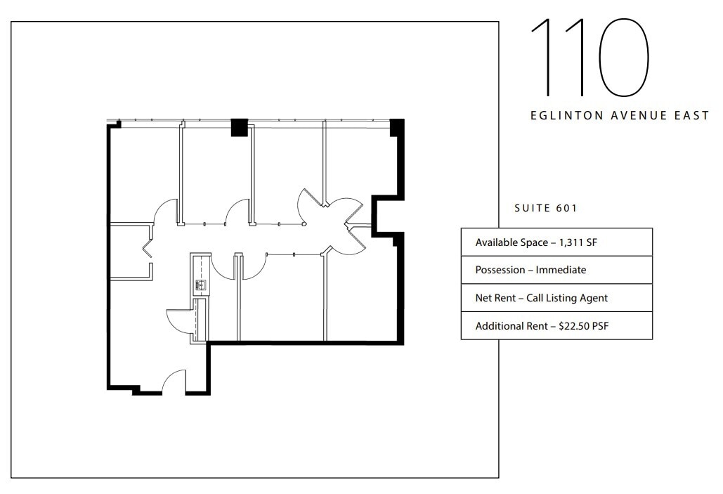 110 Eglinton Ave E, Toronto, ON for lease Floor Plan- Image 1 of 1