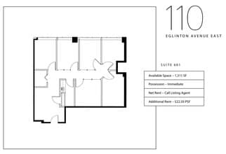 110 Eglinton Ave E, Toronto, ON for lease Floor Plan- Image 1 of 1