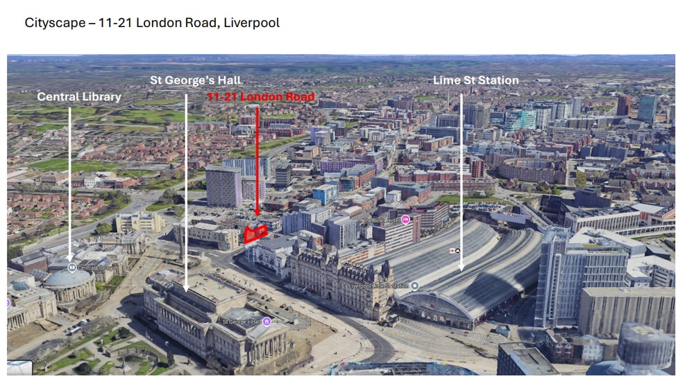 11-21 London Road, Liverpool portfolio of 3 properties for sale on LoopNet.ca - Aerial - Image 3 of 3