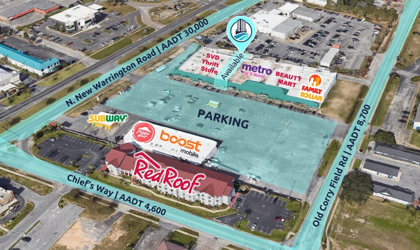 Old Corry Field, Pensacola, FL for lease Aerial- Image 1 of 8