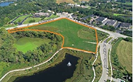 NWC of Midlothian & Gilmore Rds Rd, Hawthorn Woods, IL for sale - Aerial - Image 2 of 5