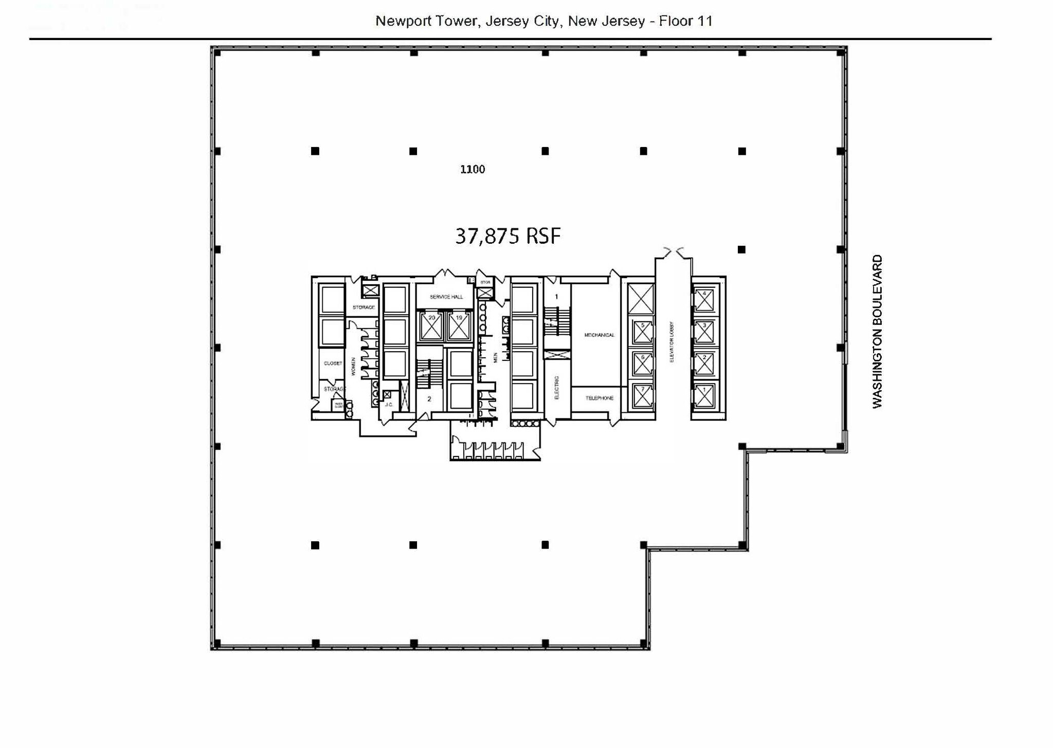 525 Washington Blvd, Jersey City, NJ for lease Floor Plan- Image 1 of 6