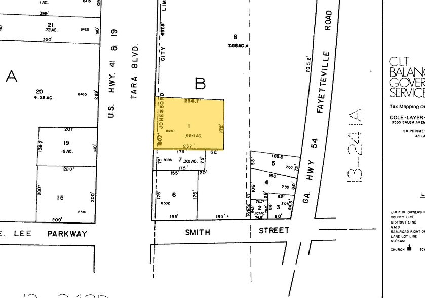 8490 Tara Blvd, Jonesboro, GA à louer - Plan cadastral - Image 3 de 6