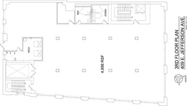 409 E Jefferson Ave, Detroit, MI for lease Floor Plan- Image 1 of 2