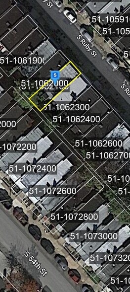 1112 S Ruby St, Philadelphia, PA à vendre - Plan cadastral - Image 1 de 1