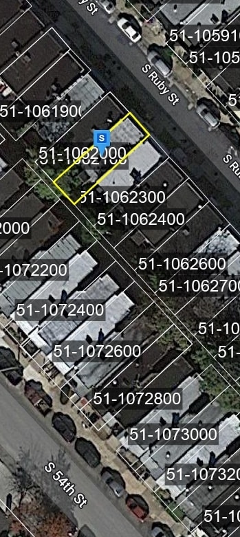 1112 S Ruby St, Philadelphia, PA à vendre Plan cadastral- Image 1 de 2