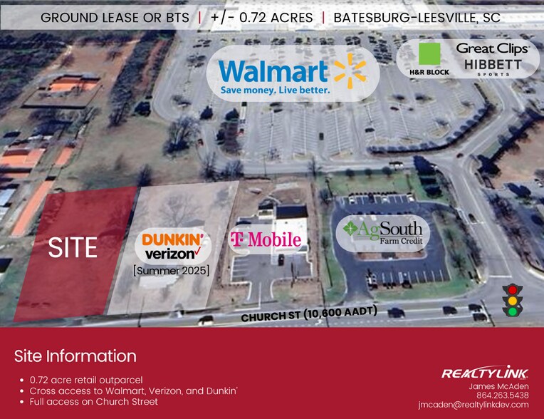 107 W Church St, Batesburg-Leesville, SC for lease - Aerial - Image 2 of 3