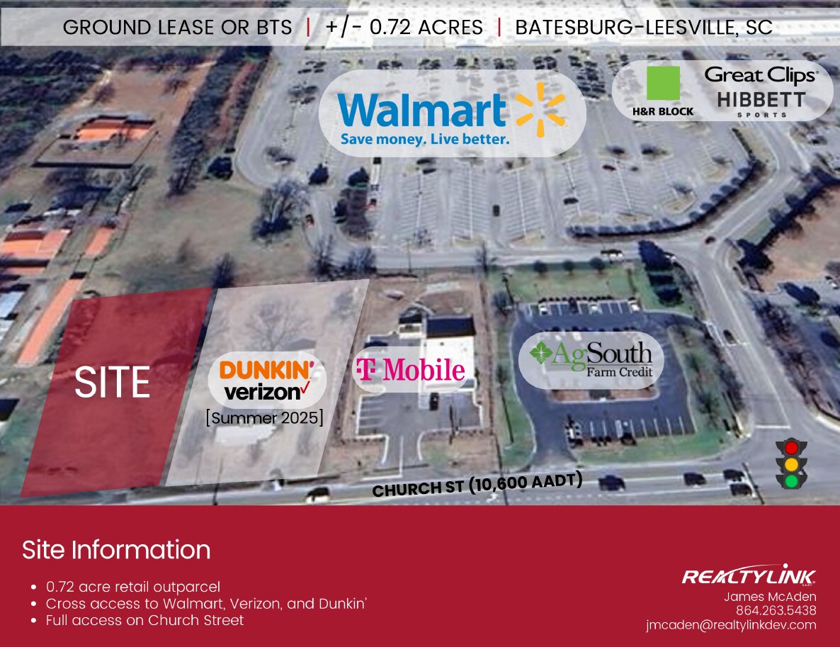 107 W Church St, Batesburg-Leesville, SC for lease Aerial- Image 1 of 4