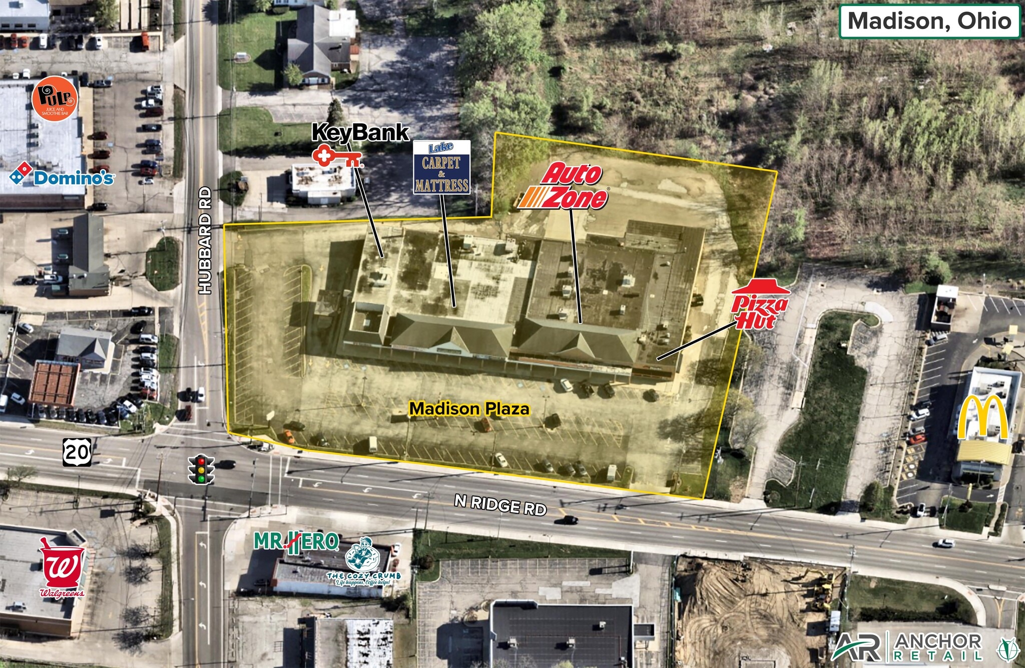 6640-6666 N Ridge Rd, Madison, OH à louer Aérien- Image 1 de 4
