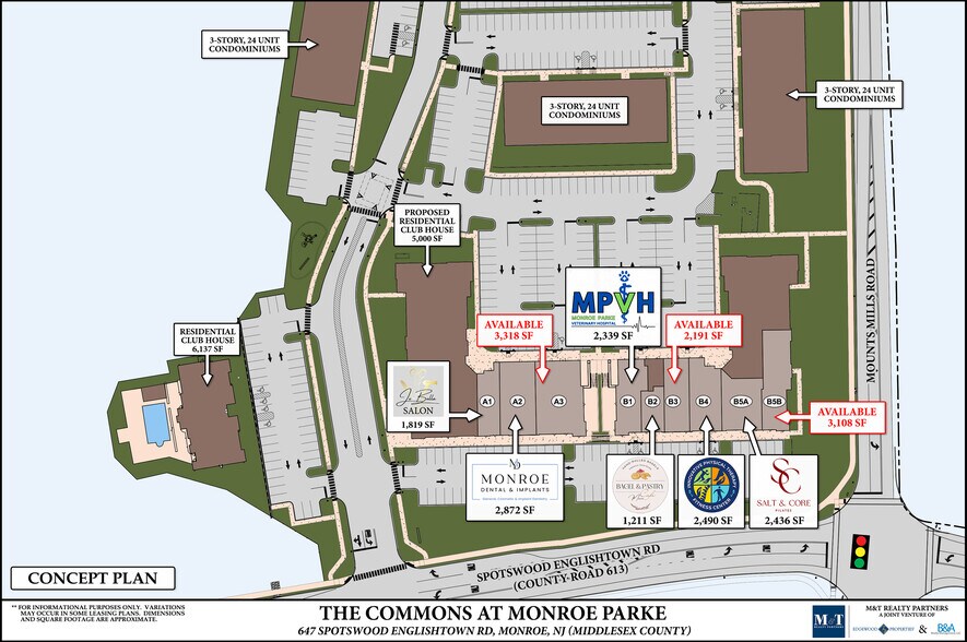 623 Spotswood-Englishtown Rd, Monroe Township, NJ à louer - Plan de site - Image 3 de 6