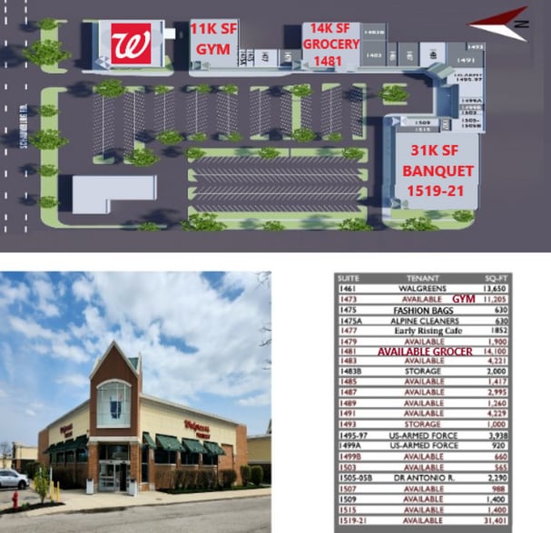 1461-1535 Schaumburg Rd, Schaumburg, IL à louer - Photo du bâtiment - Image 3 de 19