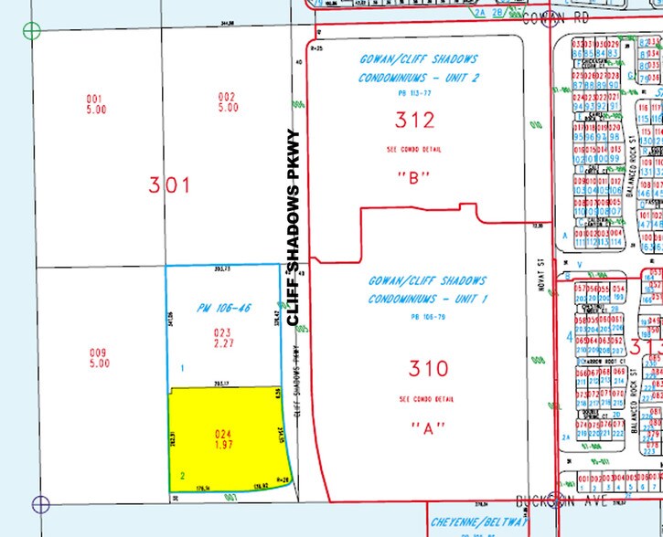 3425 Cliff Shadows Pky, Las Vegas, NV à louer - Plan cadastral - Image 2 de 4
